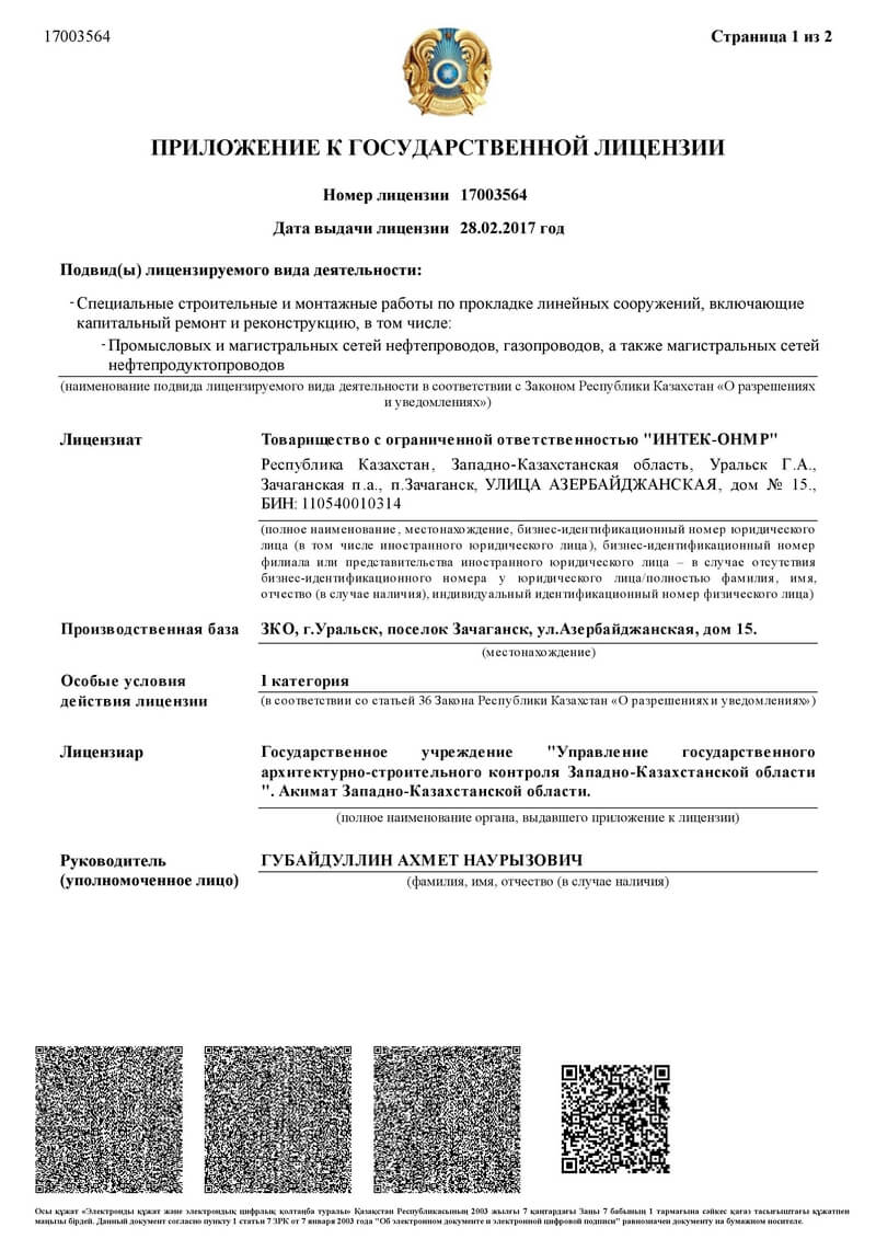 Государственная лицензия Строительно-монтажные работы (I категория)
